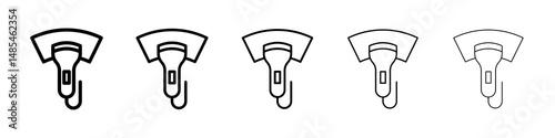 Ultrasound icon symbol pictogram. stroke designs.