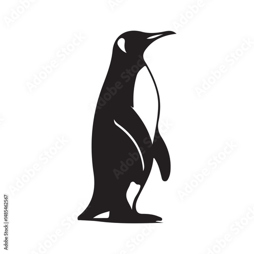penguin silhouette vector illustration