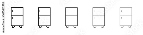 Fridge icon symbol pictogram. stroke designs.