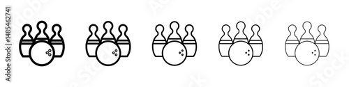 Bowling icon symbol pictogram. stroke designs.