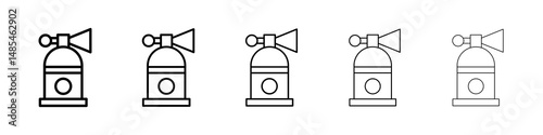Air horn icon symbol pictogram. stroke designs.