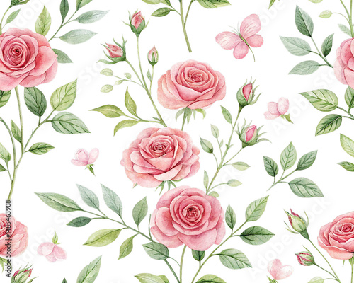 Wallpaper Mural seamless floral pattern Torontodigital.ca