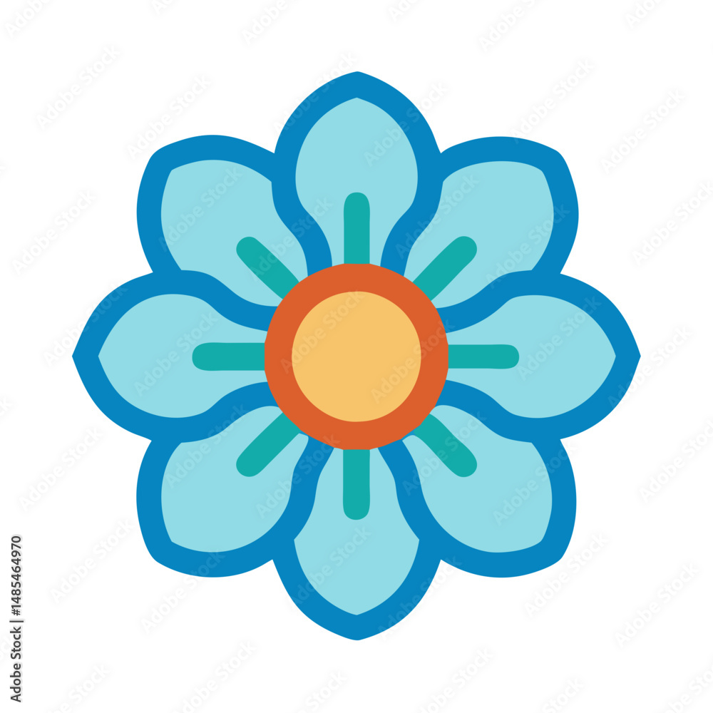 Stylish Flower Icon for Floral Design Stylish Flower Icon for Floral Design