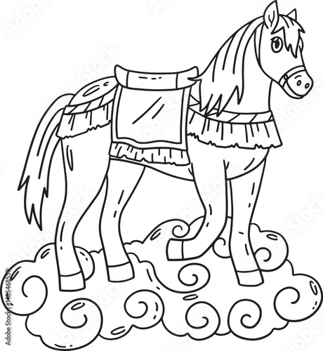 Year of the Horse 2026 on Cloud Base Isolated 