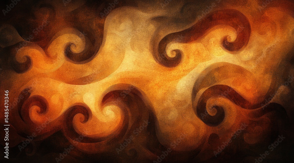 Obraz premium Abstract swirling flames