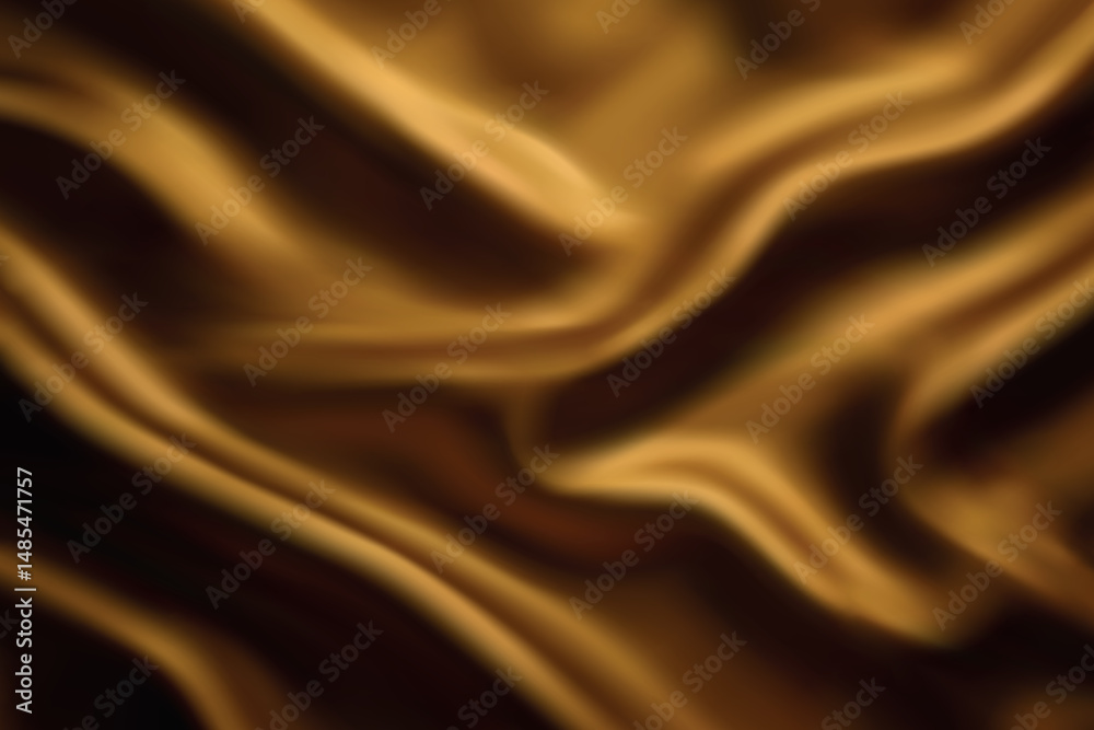 Obraz premium Elegant gold silk fabric waves with soft folds