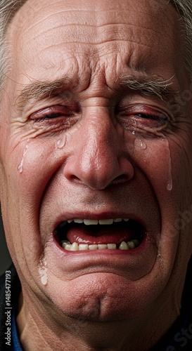 exaggerated grandpa crying face