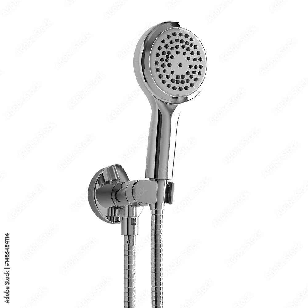 Obraz premium Chrome Handheld Shower Head Bathroom Fixture