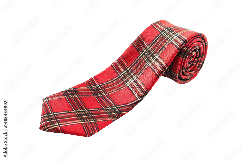 a red and black plaid tie a red and black plaid tie