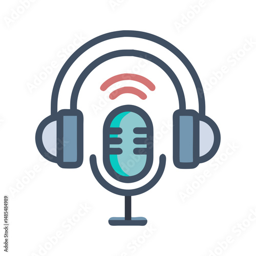  Media Podcast Icon Design
