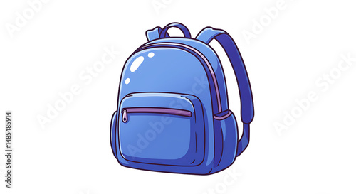Blue backpack illustration