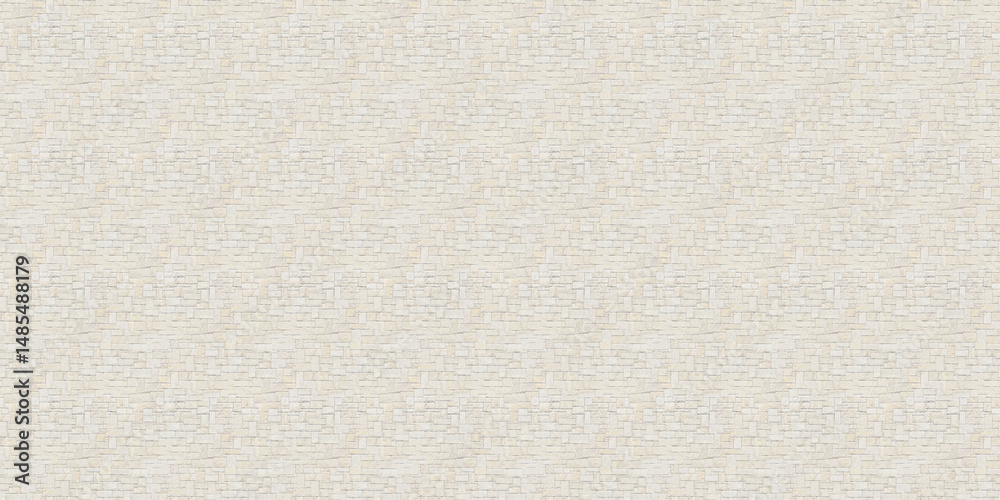 Fototapeta premium Natural French inen texture border background. Ecru flax fibre seamless edge pattern. Organic yarn close up woven fabric ribbon trim banner. Rustic farmhouse cloth canvas edging