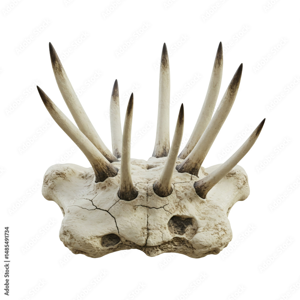 Obraz premium Fantasy skull base with multiple spike horns
