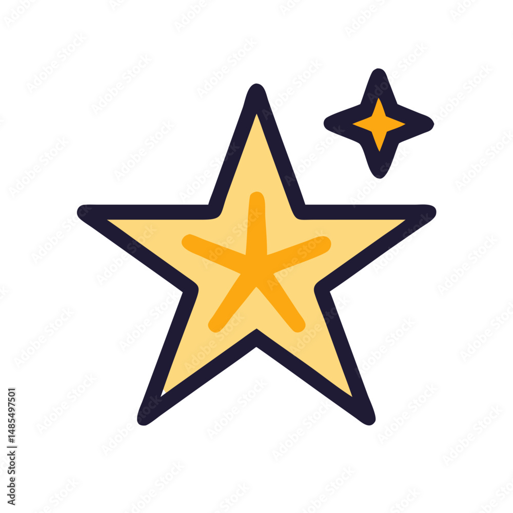 Obraz premium Icon of Star for Achievement and Success