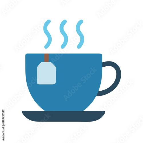  Tea Cup Icon for Beverage and Relaxation