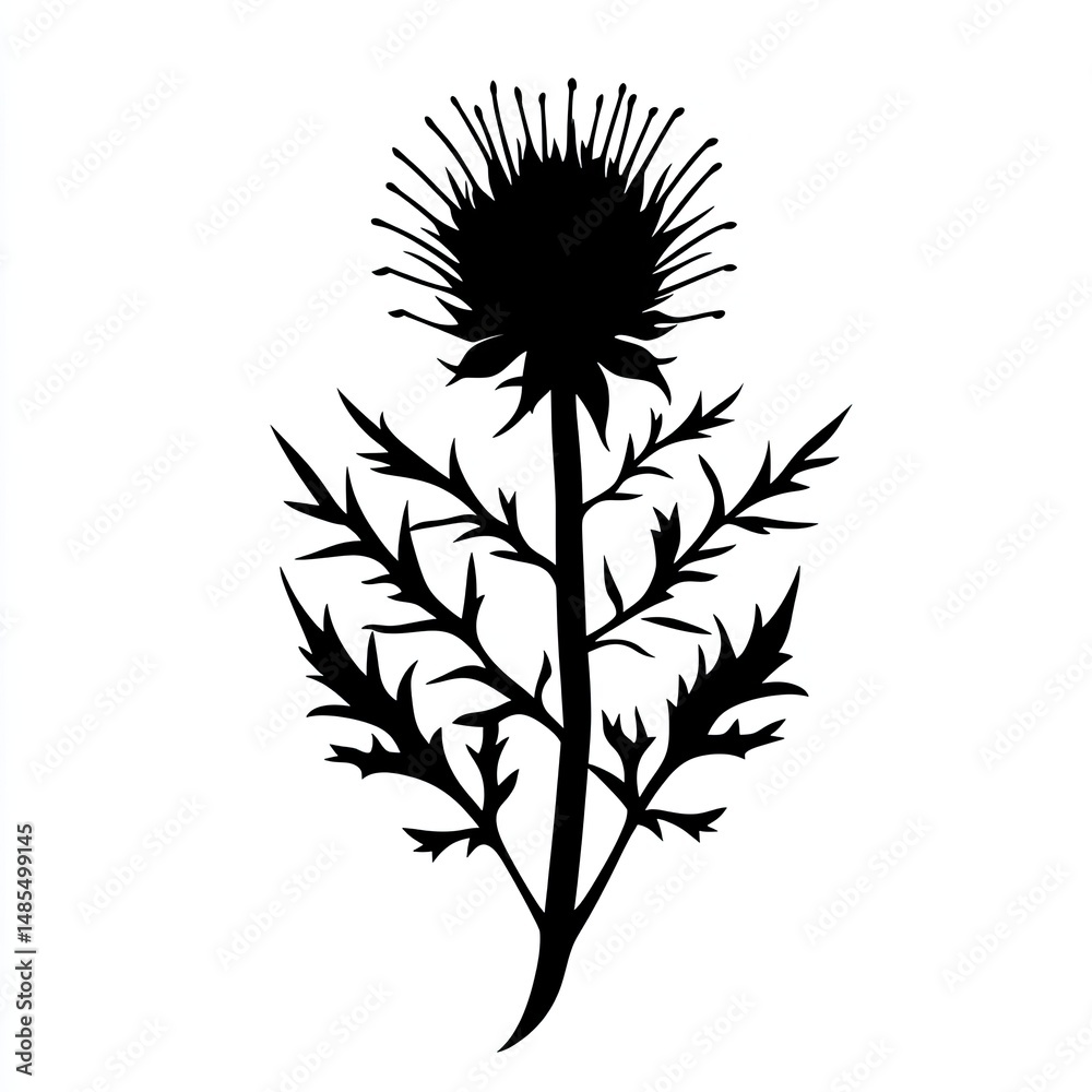 custom made wallpaper toronto digitalSilhouette of a thistle