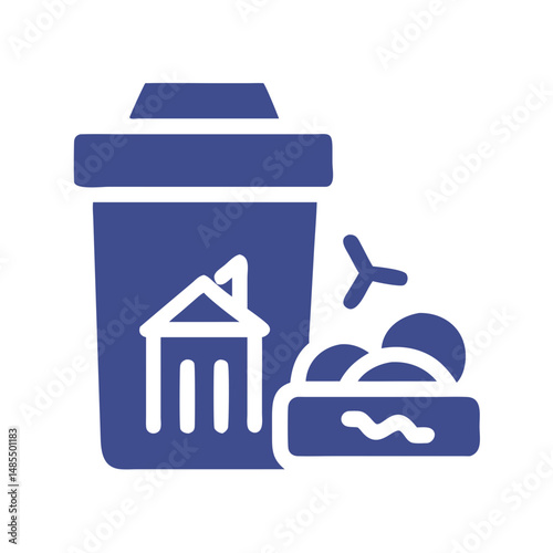  Dynamic Waste Disposal Icon for Safety