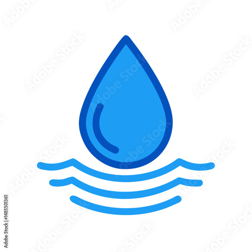  Modern Water Drop Icon for Sustainability