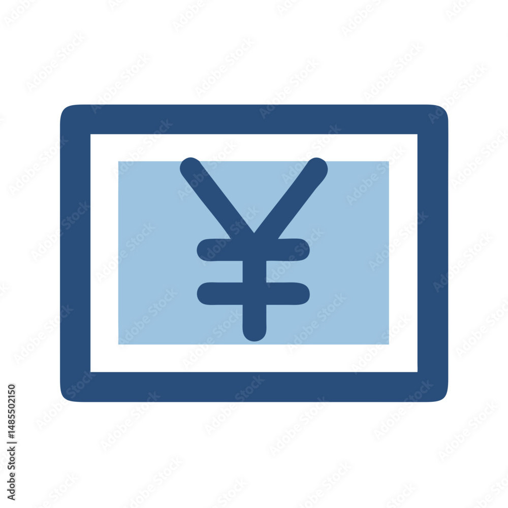 Obraz premium Stylish Yen Sign Icon for Trade