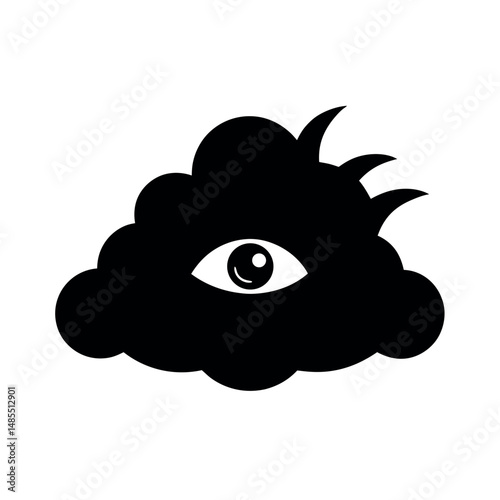 Gothic Cloud Eye Whimsigoth Silhouette Vector