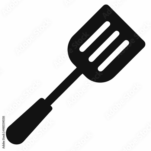 spatula icon black vector on white background.
