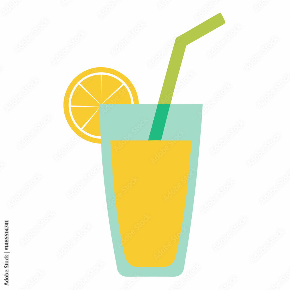 lemonade-glass-vector-on-white-background

