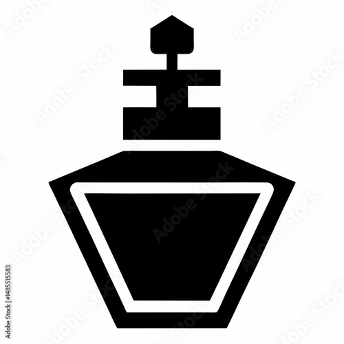 Perfume icon black vector on white background.
