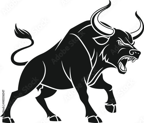 vector illustration of a ox