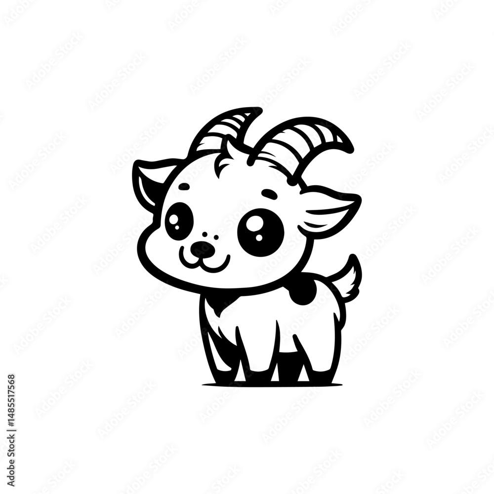 Fototapeta premium a illustration of goat