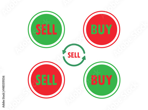 Sell and Buy sign icon contributor earnings symbol