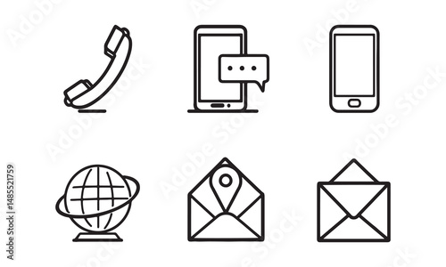 Modern Contact us icon vector. communication icon set