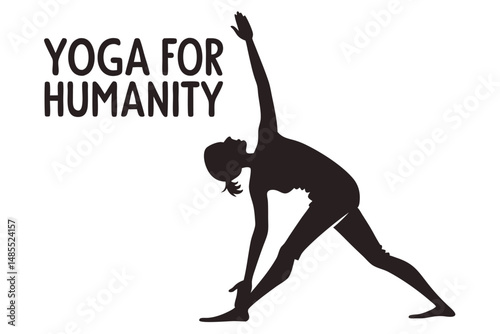 Yoga Humanity Silhouette Vector  Unity and Wellness Design

