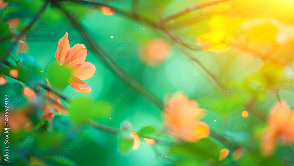 Sunlit Peach Blossoms A Springtime Garden Delight Sunlit Peach Blossoms A Springtime Garden Delight