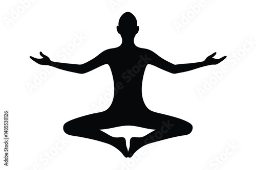 Yoga Poster Making Style Silhouette Vector  Creative Wellness Artwork