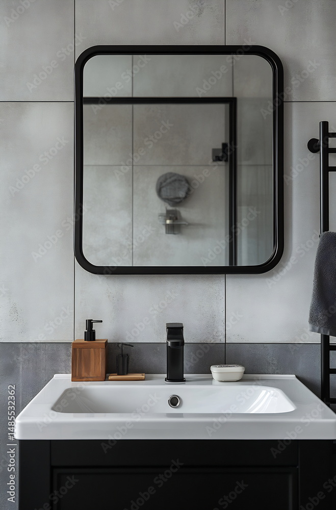 Fototapeta premium Chic sink and mirror combo
