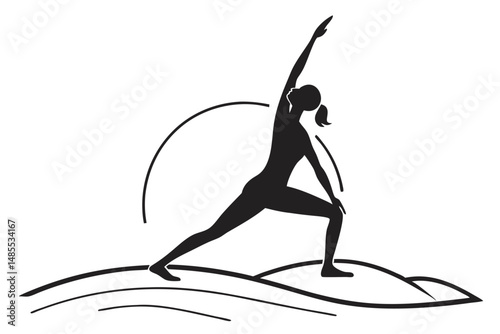 Sunrise Yogi T-Shirt Design Silhouette Vector  Serene Morning Yoga Art