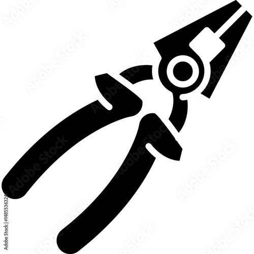 Linemans Pliers Icon Vector Element