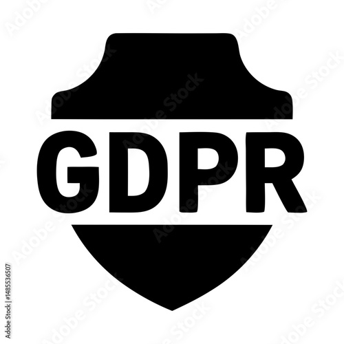 gdpr compliance silhouette icon
