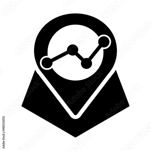 geo analytics icon silhouette
