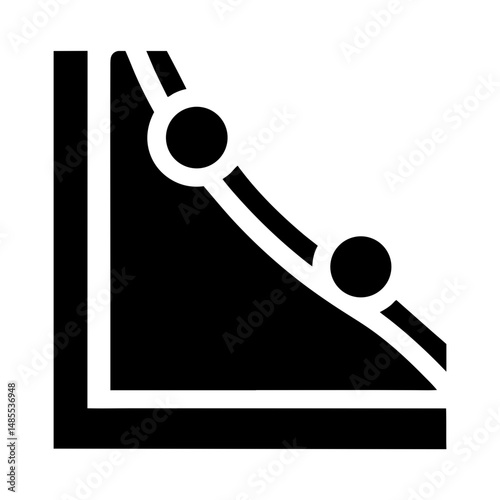 retention curve silhouette icon
