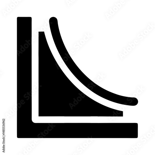 retention curve silhouette icon
