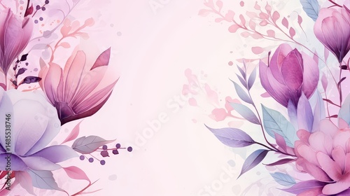 Design of beige wallpaper with a floral pattern
