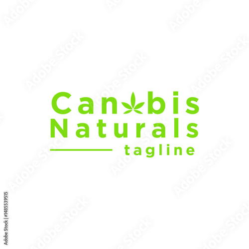  Canabis logo design template. Trendy style, vector eps 10