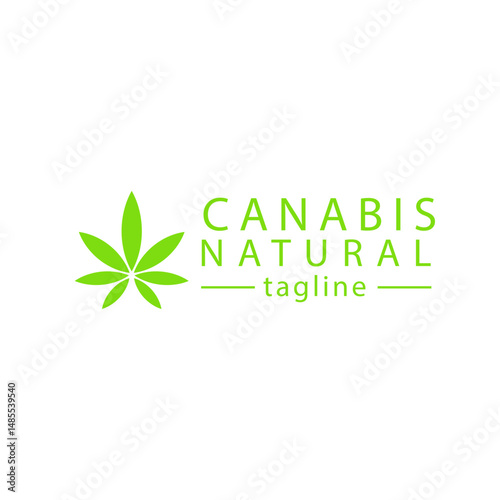  Canabis logo design template. Trendy style, vector eps 10