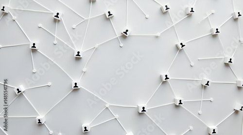 Abstract Social Network or Business Connection Concept with Interlinked Cubes