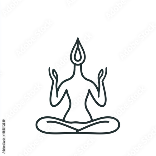 yoga silhouette vector- AI generated