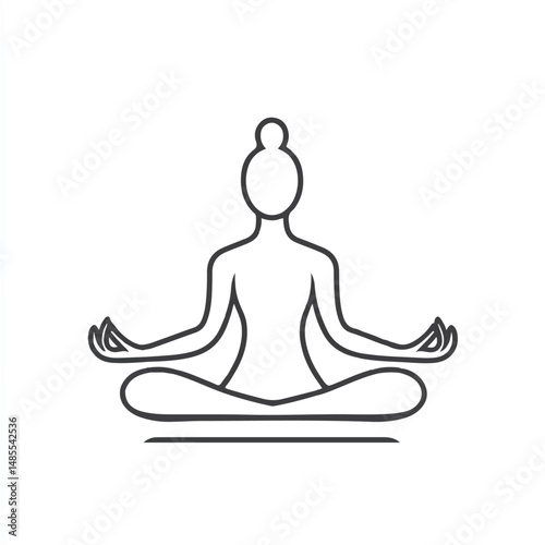 silhouette of a yoga- Ai generated