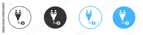 sales conversion icon Editable flat style, illustration icons