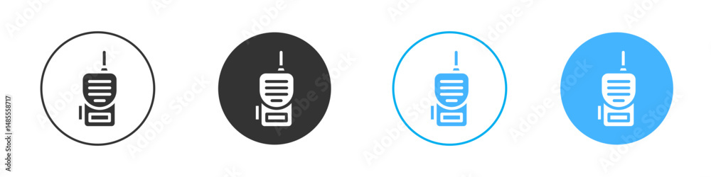 Walkie talkie icon Editable flat style, illustration icons Walkie talkie icon Editable flat style, illustration icons