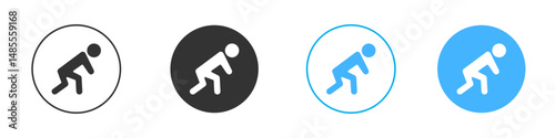 Tired icon Editable flat style, illustration icons